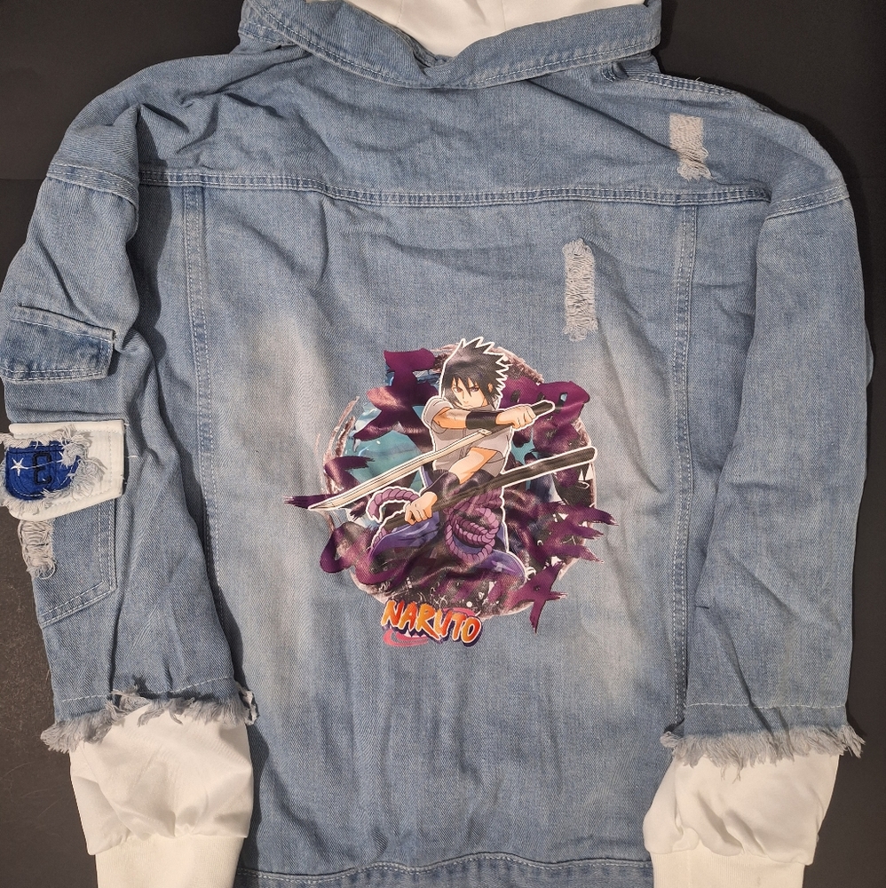 Brand new Naruto Anime jean jacket/hoodie